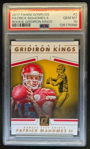 2017 Donruss Patrick Mahomes II Rookie Gridiron Kings RC #2 Chiefs PSA 10