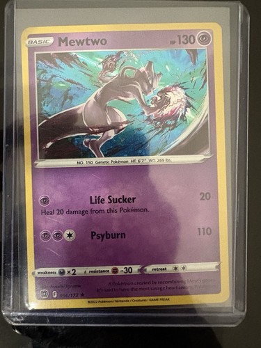 Pokémon TCG Mewtwo 056/172 Cosmos Holo Rare Promo Mew V Box NM Brilliant Stars