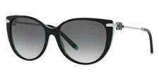 New Tiffany & Co. Women Cat Eye Sunglasses TF4178 8055T3 Black Blue/Grey 57mm