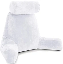 XXL White Body Positioner Reading Pillow Arm Support Backrest for Adults Kids