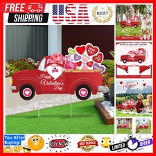 Valentine  s Day Yard Signs with Stake Valentines Gnomes Outdoor Lawn Decorati...