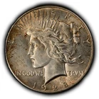 1928 $1 Silver Peace Dollar - Key Date - UNC - SKU-B5770