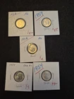 5 Beautiful AU-Gem BU 1954 Silver Roosevelt Dimes