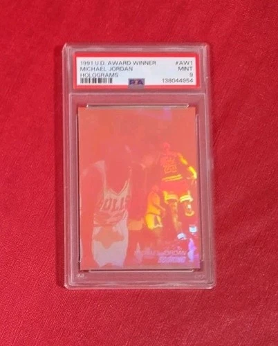 1991 Upper Deck Award Winner #AW1 Michael Jordan Holograms Bulls NBA Card PSA 9