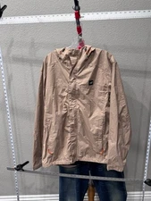 WOMENS Dutch Bros Coffee Hooded Rain Jacket Coat XL Peace 