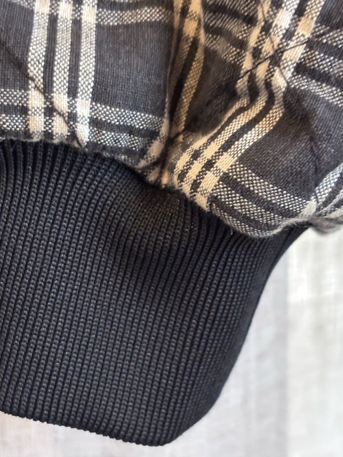 Patchwork Quilt Star Bomber Jacket Plaid Sleeve S… - image 6