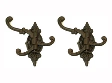 2 Pack Cast Iron Swivel Wall Hook, 3 Hooks, Rustic, Farmhouse, Coat, Hat, Towel