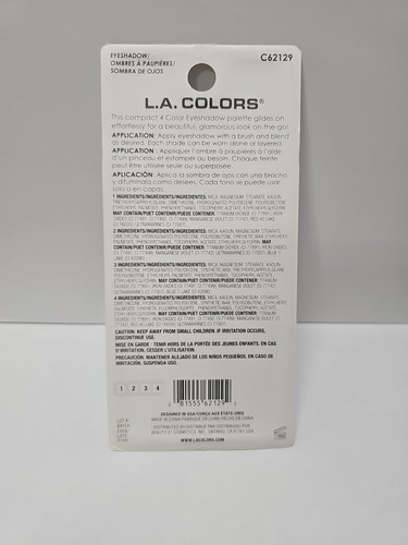 L.A. Colors 4 Color Eyeshadow Palette in SWEET PRINCESS ๐ธ - Picture 2 of 2