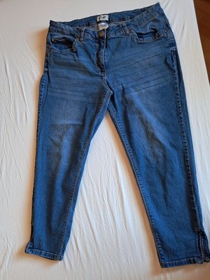 angel of STYLE Damen Jeans Denim Blau Skinny Stretch Gr. 46 L65 Saumzip