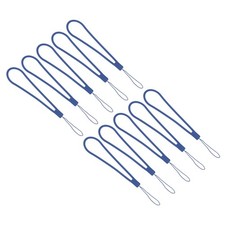 18.5cm Silicone Wrist Strap Lanyards, 10 Pcs Short Lanyard, Blue Style 2