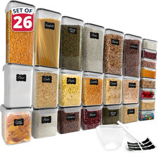 Pantry Organizers and Storage Food Containers with Lids 26 Sets Airtight P