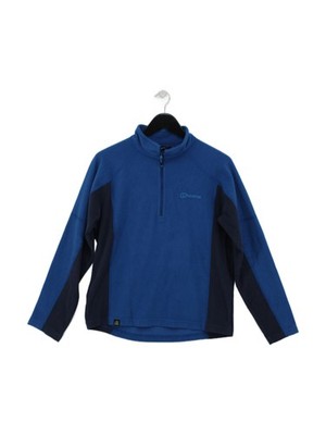 Berghaus Herren Pullover S blau 100% Polyester Mock Neck Pulli