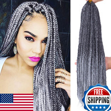 Xtrend 8 Packs 18" Box Braids Crochet Hair 144 Strands Pre-looped Medium Boho