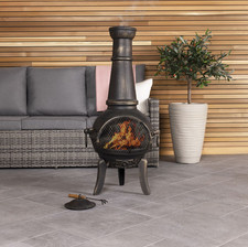 Snug 120cm Open Bowl Mesh Cast Iron and Steel Chiminea - grade B return RRP £124