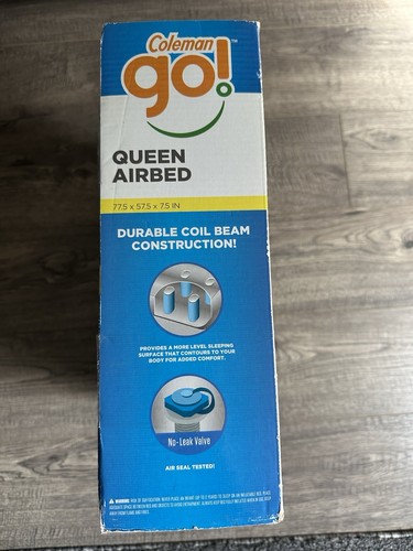 Coleman Go! QUEEN Luftmatratze Bett Luftbett Coil Beam grün beflockt - Bild 2 von 5
