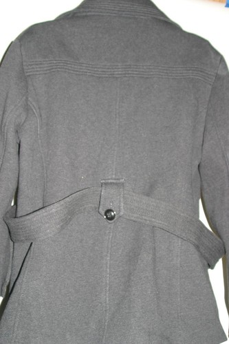 Kenneth Cole Reaction Belted Pea Coat Jacket S Gray - Picture 3 of 3