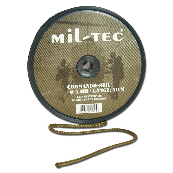 Neu Mil-Tec Kommando Seil 5Mm 70 M FüR Camping Outdoor Survival Bushcrafting-image