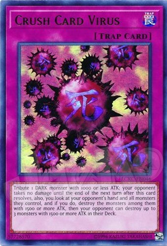 Yugioh Crush Card Virus (Version 1) - Ultra Rare NM - Free Holographic Card - Picture 1 of 1