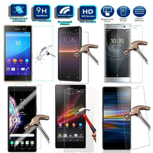9H Tempered Glass Screen Protector For Sony Xperia 1 5 10 XA1 XA2 XZ1 XZ2 XZ4 Z5 - Afbeelding 1 van 49