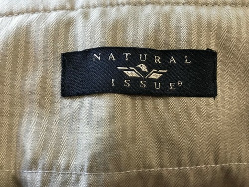 NWOT Men's Natural Issue Dress Pants Size 44x30 Beige Pleated Cuffed Hem - Picture 4 of 5