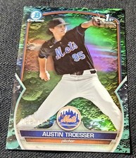 2023 Bowman Draft Chrome 1st Aqua /125 Crater Refractor Austin Troesser #BDC-176