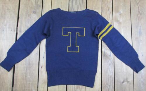 Vintage 1940s Trojan Wool Varsity Sweater Footbal… - image 1