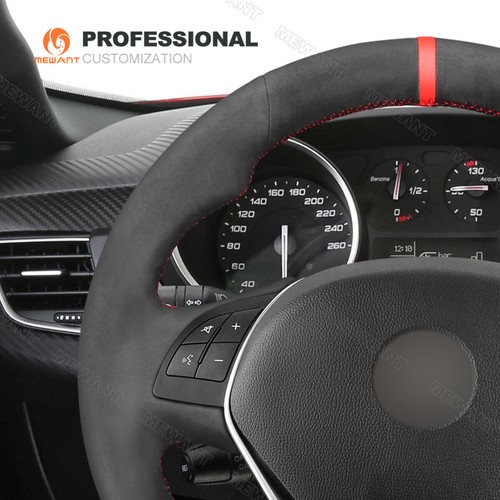 Funda de volante de gamuza sintética MEWANT Custom DIY para Alfa Romeo Giulietta - Imagen 6 de 11