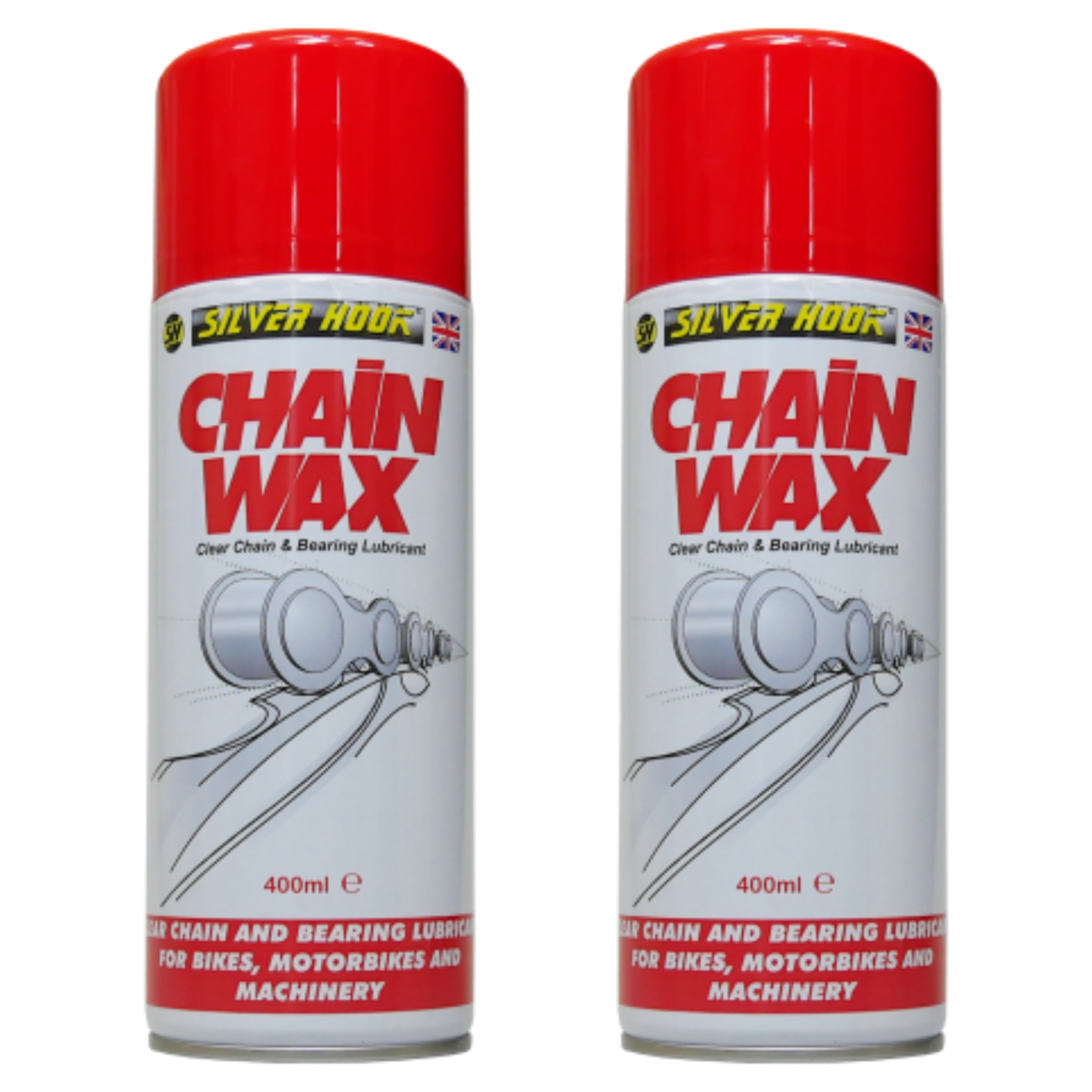 2 x Silverhook CHAIN WAX /CHAIN LUBE Bikes, Motorbikes & Machinery