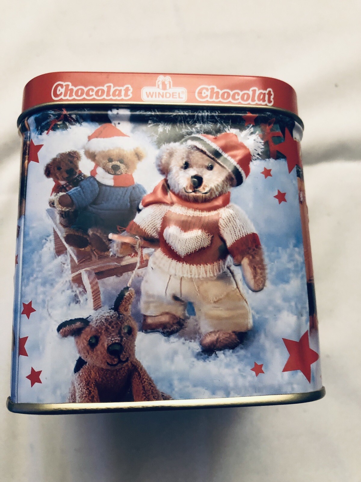 Vintage Windel Musical Christmas Tin. Plays Lullaby eBay