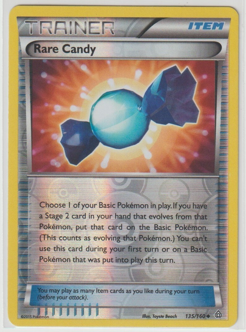 Pokemon XY Primal Clash Rare Candy 135/160 Uncommon Reverse Holo Near Mint