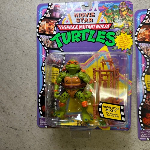 Teenage Mutant Ninja Turtles Movie Star Action Figures Set 3 New Mikey Leo Raph - Picture 2 of 8