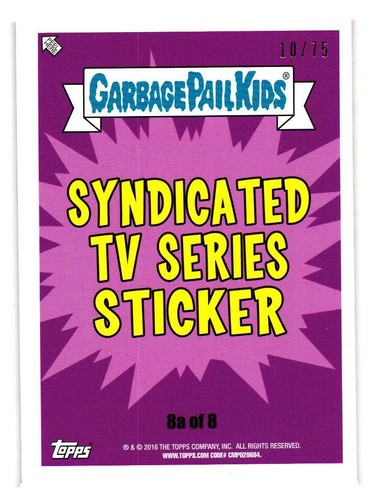 2016 GARBAGE PAIL KIDS SERIES 2 PRIME SLIME TRASHY TV PICK YOUR CARD BLOODY RED - Picture 207 of 323