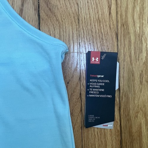 Canotta Under Armour donna taglia L grande Heat Gear corsa schiena canotta nuova - Foto 3 di 5