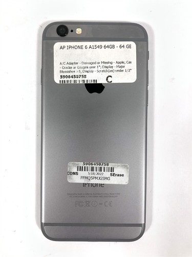 4.7" Apple iPhone 6 A1549 64GB - Space Gray - T-Mobile - Locked - MG5A2LL/A - Afbeelding 6 van 11