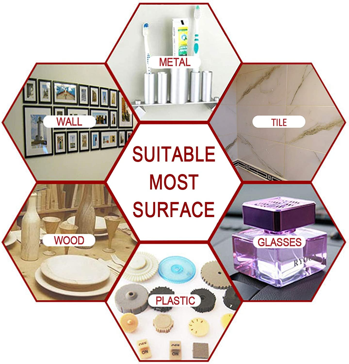 236 Yards Double Sided Tape for Crafts, 6 Rolls Two Sided Tapes