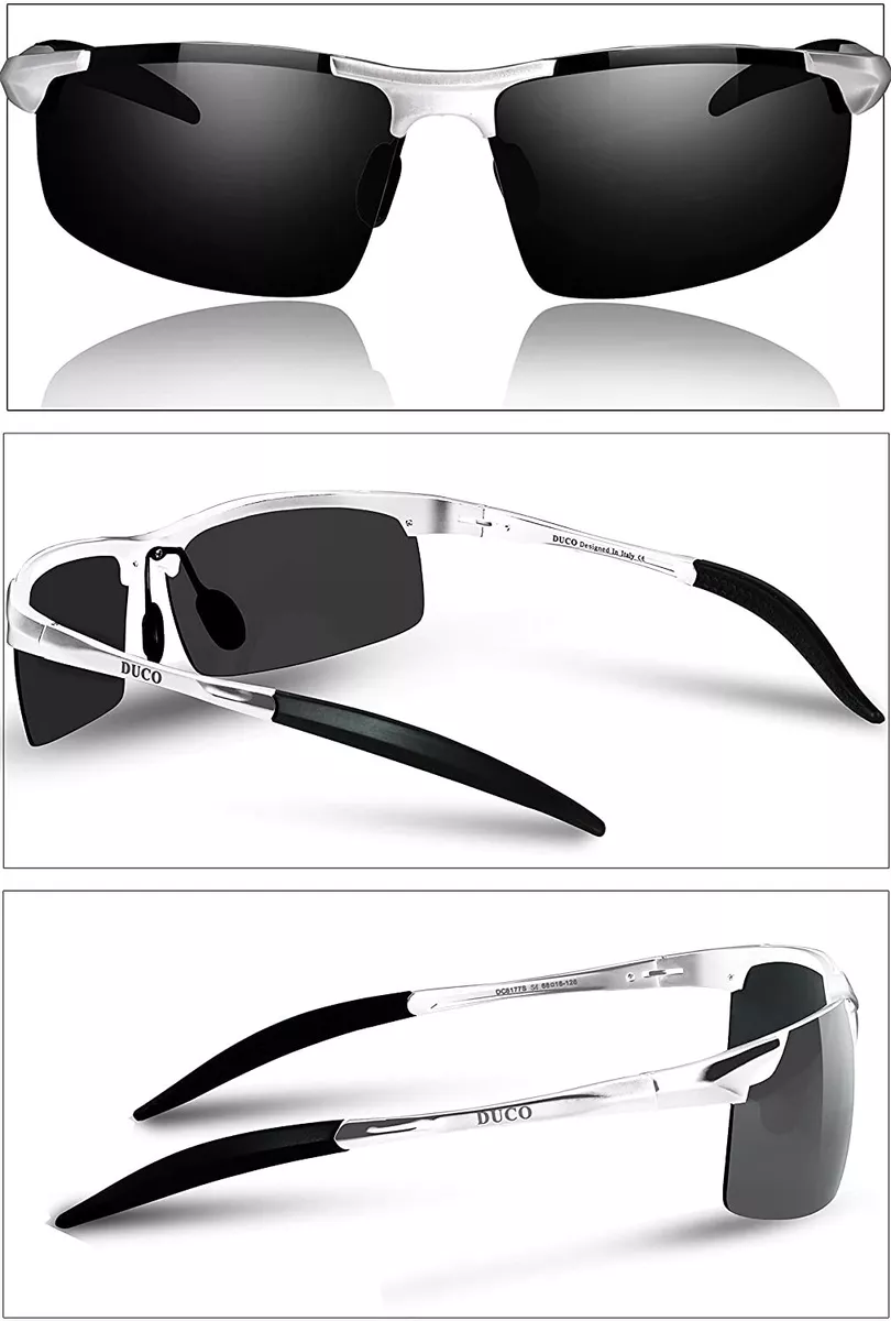 Duco Mens Sports Polarized Sunglasses UV Protection Driving Sunglasses for  Men 100% UV400 Protection 8177s