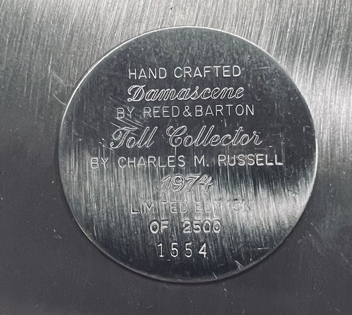 Charles M Russell Reed and Barton Damascene Collectible Limited Silver Plate - Picture 15 of 15