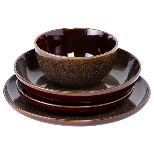 Edwina Double Bowl Dinnerware Set,Dark Green, Service for 4 (16pcs) - Picture 5 of 6