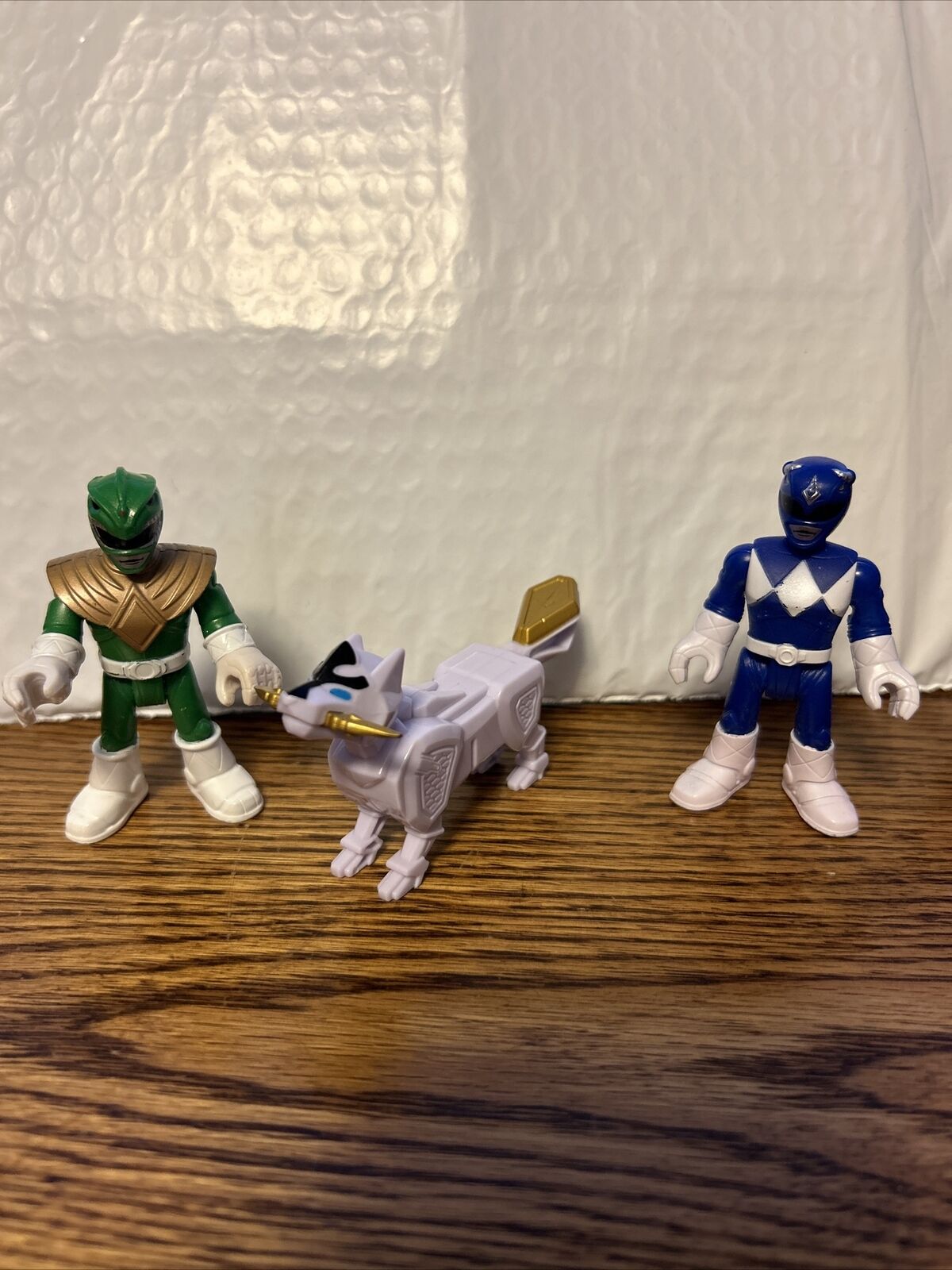 Imaginext Power Rangers 3" Green Ranger ~ Blue Ranger ~Ninja Steel MegaZord Dog