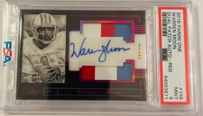 2018 Panini One Warren Moon Dual Patch Auto Red /25   Oilers PSA 9! 🔥H.