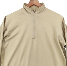XGO Acclimate Dry Sweatshirt Mens Large Beige 1/4 Zip Base Layer Made in the USA