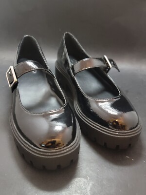 その他 Mary Mix No. 6 WISTERIA Black Leather Round Toe Platform Mary