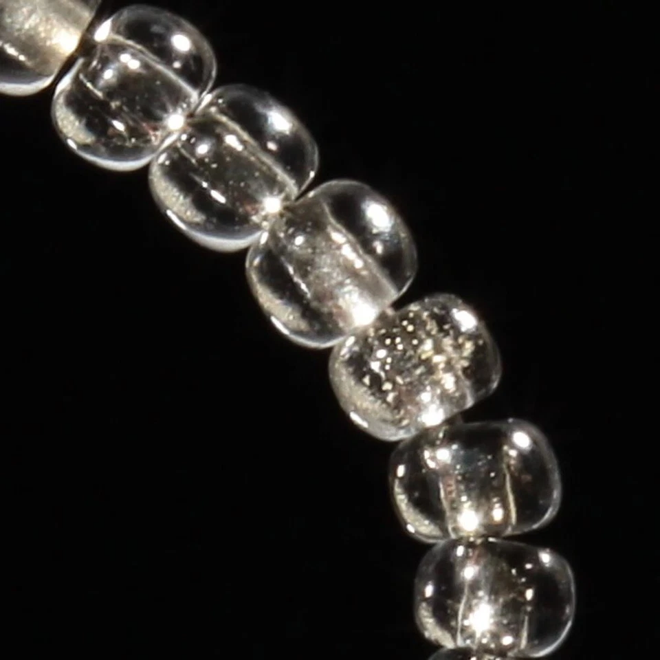 Lote (950) cuentas de vidrio checas rondelle de cristal forradas de plata vintage Foto 2 de 3