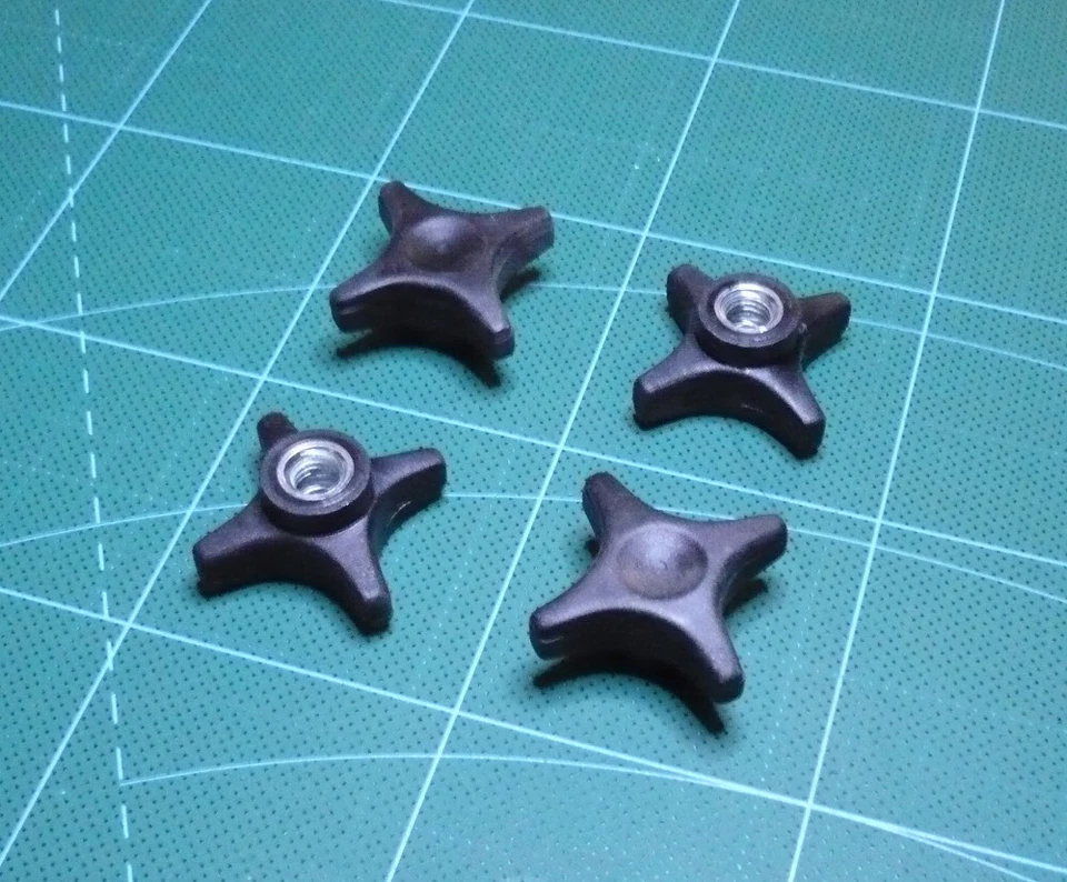 Kreuzgriffmutter Sternmutter Kreuzgriff M8 - 4 Stück