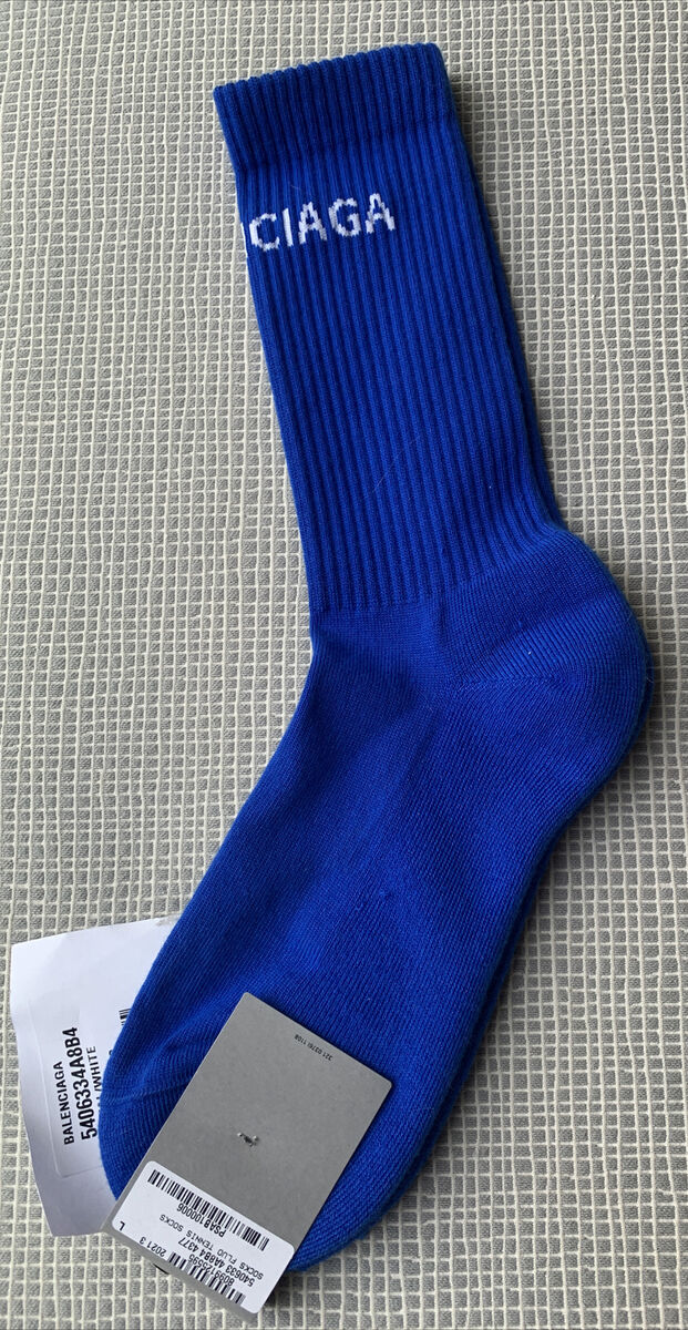 New with Tags Authentic Balenciaga Logo Tennis Socks Royal New with Tags Authentic Balenciaga Logo Tennis Socks Royal