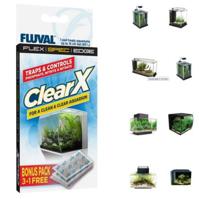 Fluval ClearX (4er - Set) Filtereinsatz FLEX, SPEC, EDGE Phosphat Nitrit Nitrat