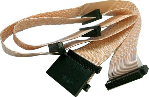 Cable SCSI Internal Flat-N-Twist U320 Terminator HD68 68-Pin 5 Connector 48" - Picture 2 of 3