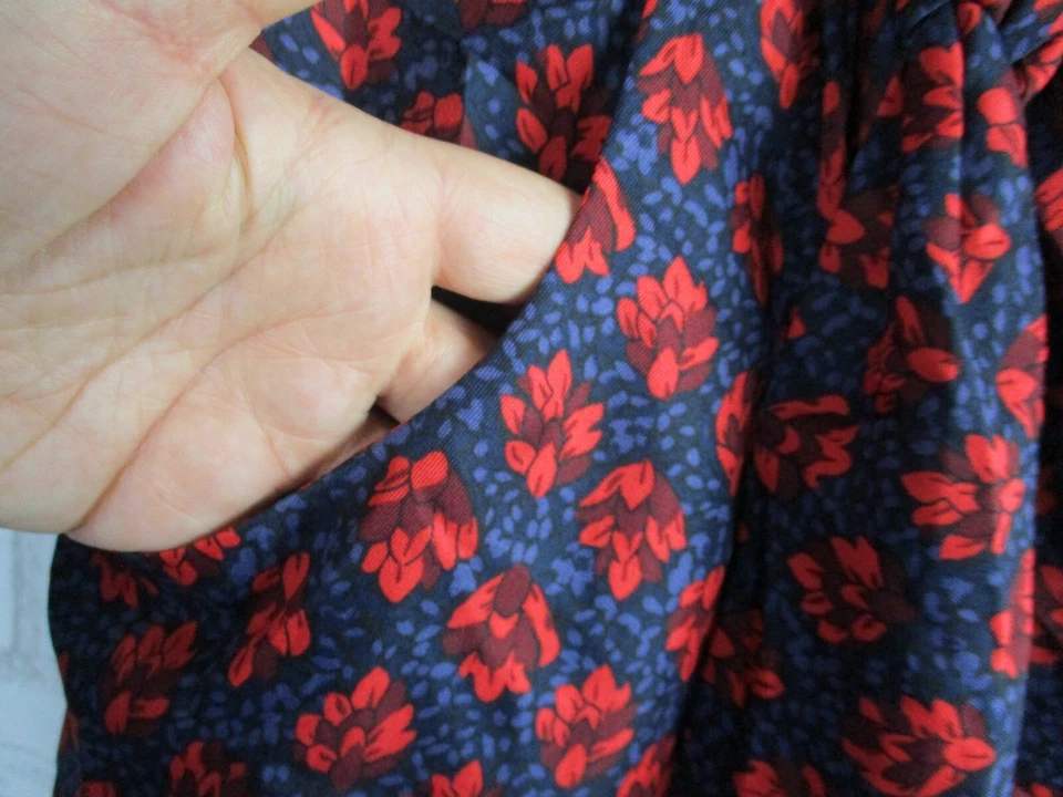 Hi There from Karen Walker womens a-line dress red blue floral print 8 - image 4 of 4