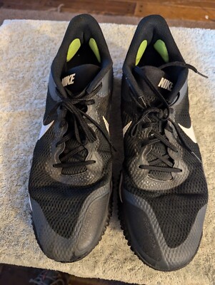 Nike Alpha Huarache Elite 3 Turf Black White Grey Mens Size  display picture 3