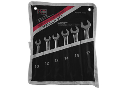 Wrench Set, 6 Piece MM Combination, 10mm, 12mm, 13mm, 14mm, 15mm, & 17mm, 4-1806
